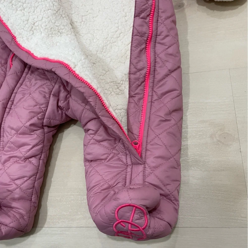 EUC EGG Susan Lazar Size 3 Month Baby/Infant Snowsuit Waterproof Pink Full Zip - Picture 14 of 15